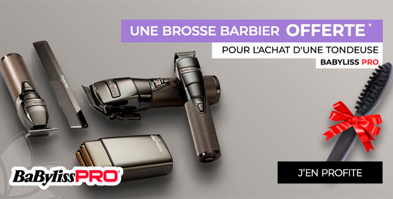 Une brosse barbier offerte pour l'achat d'une tondeuse BabylissPRO